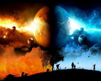 Peace War Fire Ice Wallpaper Desktop Background