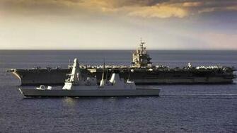 Hms Daring Type Destroyer With Uss Enterprise HD