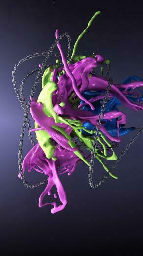 Colorful Liquid Wallpaper iPhone 3d