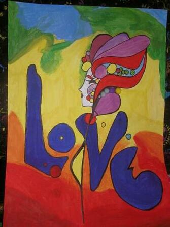 Peter Max Love Copy By Luxurychoccie