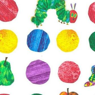 The Very Hungry Caterpillar Large Spot Cotton Fabric X