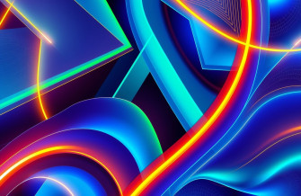 Blue And Neon Green Wallpaper