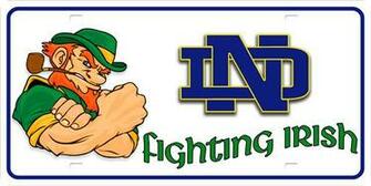 Notre Dame Fighting Irish License Plate