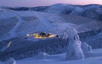 Christmas Snow Mountain Wallpaper Desktop Background Scenery