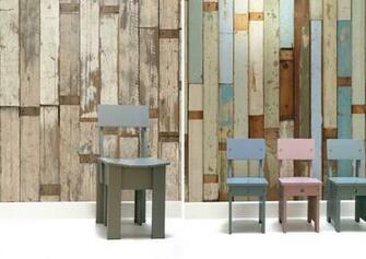 Faux Reclaimed Wood Wallpaper More