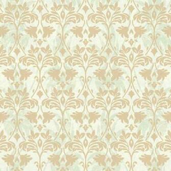 Green And Gold Drybrush Damask Wallpaper Wall Sticker Outlet