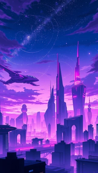 Cool Anime Purple Wallpaper