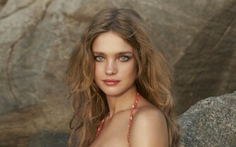 Wallpaper Brunettes Women Blue Eyes Fashion Natalia Vodianova