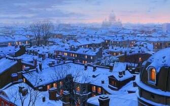 Snow In St Petersburg On Rooftops Wallpaper And Image