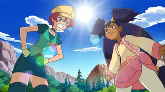 Bw035 Iris And Excadrill Against The Dragon Buster Pok Mon