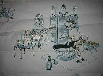 Vintage Poodle Wallpaper This Was In My Grandmother S