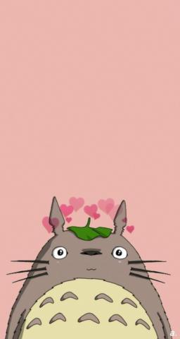 Totoro Cartoon iPhone Wallpaper Art Studio Ghibli Fanart