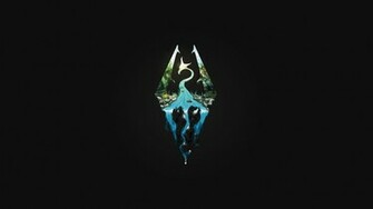 Wallpaper The Elder Scrolls V Skyrim Dragon Logo