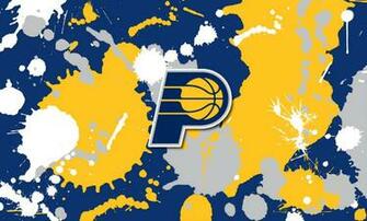 Indiana Pacers Splatter Wallpaper By Tlaurenzana