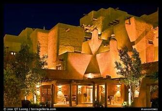 Picture Photo Loreto Inn By Night Santa Fe New Mexico Usa