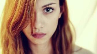 HD Wallpaper Redhead Long Hair Blue