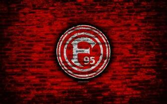 Wallpaper Fortuna Dusseldorf Fc Logo Red Brick Wall