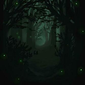 Lightning Bugs Wallpaper Bug Forest By Kina