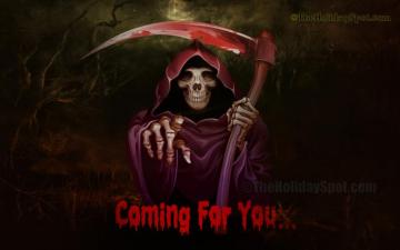 Spooktacular Halloween Wallpaper Grim Reaper Coming For You