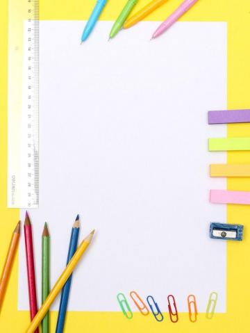 Colorful School Season Stationery Promotional Posters Background