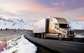 Freightliner Semi Trucks Wheeler Road Wallpaper
