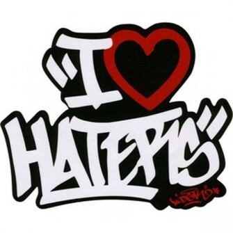 Its A Logotype The I Love Haters Dgk Vector Logo Of