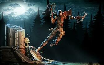Diablo Art Demon Hunter Armor Cloak Weapon Crossbow