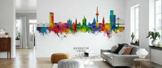 Mannheim Germany Skyline Decorate With A Wall Mural Photowall