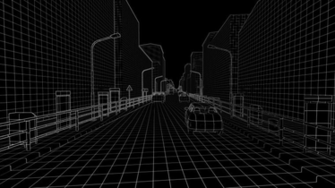 Sketch City Abstract Architectural Background Motion