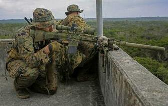 Wallpaper Sniper Rifle Optics Equipment Roof