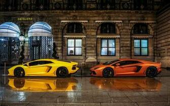 Lambos In London Wallpaper Stock Photos