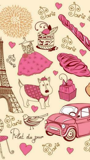 Paris Illustration Wallpaper Cute Drawing Thingies