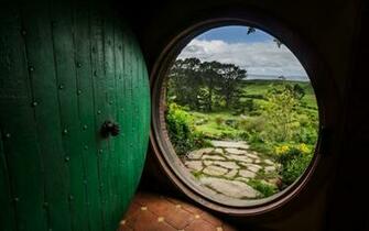 The Hobbit House Door Wallpaper Description
