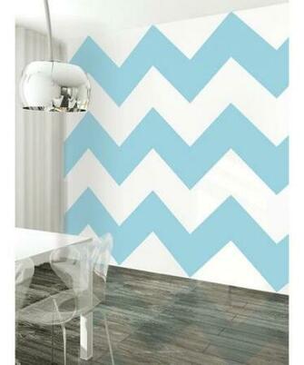 Wallcandy Arts Chevron Aqua White Removable Wallpaper Style