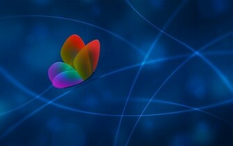 Abstract Butterfly Blue Lines HD Wallpaper