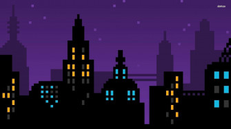 City Pixel Art Wallpaper