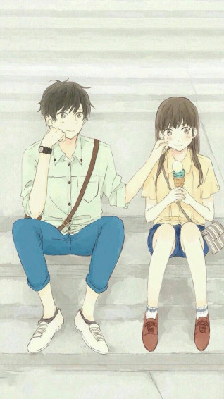 Cute Couples Cartoon Wallpaper
