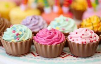 Wallpaper Cream Cakes Cupcakes Powder Pastries