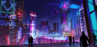 Unlock A Whole New World With Purple Neon Aesthetic Wallpaper