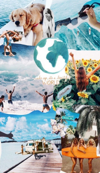 Erin Madruga Collage Background Wallpaper iPhone