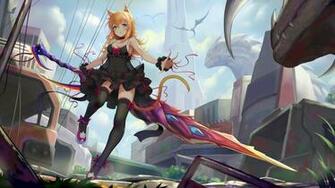 Wallpaper 4k Anime Women Sword Girl