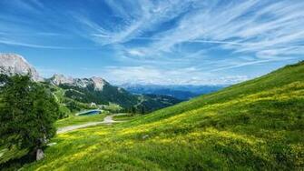 Desktop Wallpaper Austria Oben Nature Mountain Sky Lake