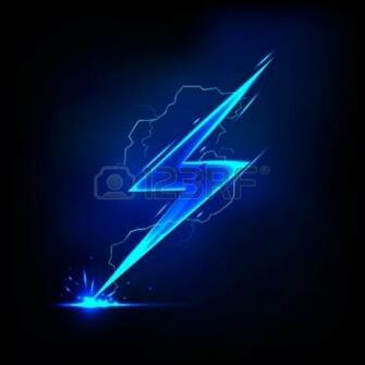 Illustration Of Sparkling Lightning Bolt With Electric Effect
