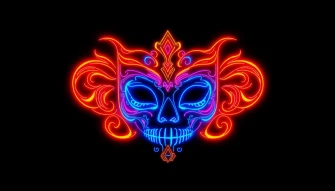 Neon Mask Wallpaper