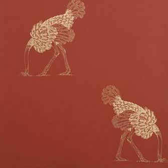Ostrich Beware The Moon Skulls Wallpaper Made In England