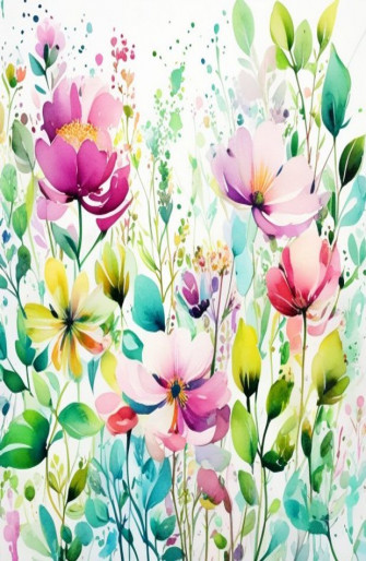 Watercolor Flowers Wallpaper