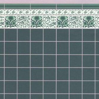 Green Oreton Tile Wallpaper From Bromley Craft Products Ltd