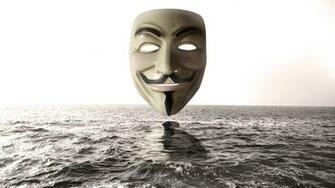 Anonymous Mask Above Water Wallpaper
