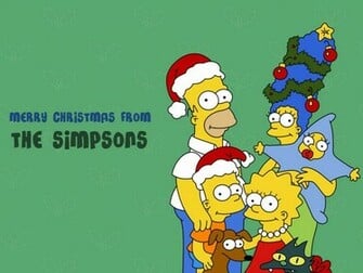 Merry Christmas From The Simpsons Wallpaper Cartoon
