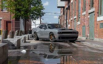 Wallpaper Dodge Challenger Srt Hellcat Grey Cars